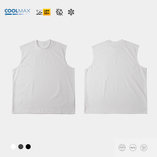 TRS男裝|25SSCOOLMAX涼感200G速乾吸溼防曬戶外運動背心坎肩T恤男