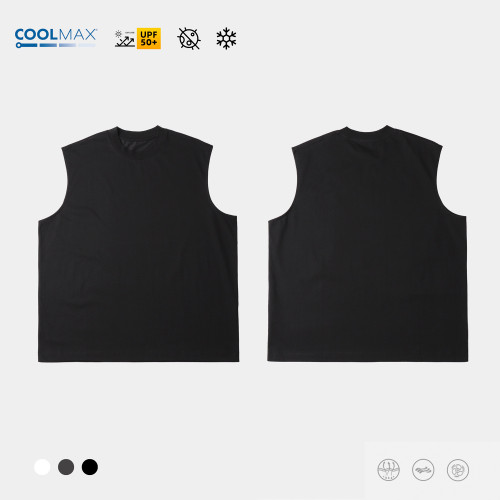 TRS男裝|25SSCOOLMAX涼感200G速乾吸溼防曬戶外運動背心坎肩T恤男