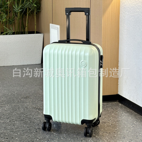 新款行李箱加厚簡約電子紋20寸密碼鎖萬向輪拉桿箱男女通用禮品箱