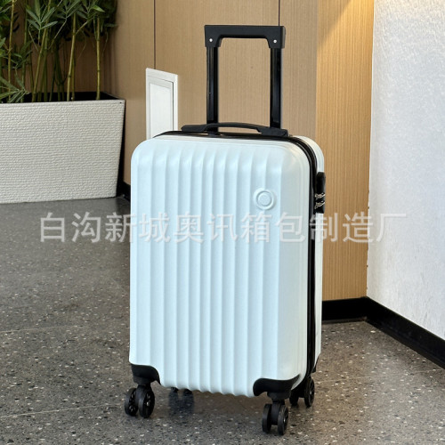 新款行李箱加厚簡約電子紋20寸密碼鎖萬向輪拉桿箱男女通用禮品箱