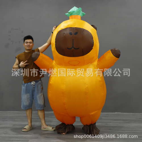 六一兒童節卡皮巴拉充氣服玩偶親子戶外道具成人表演充氣服裝