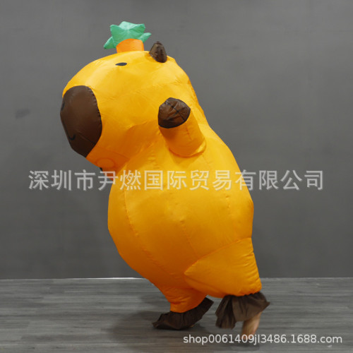 六一兒童節卡皮巴拉充氣服玩偶親子戶外道具成人表演充氣服裝