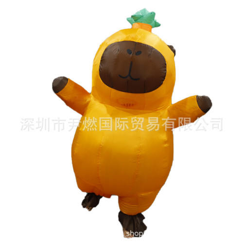六一兒童節卡皮巴拉充氣服玩偶親子戶外道具成人表演充氣服裝
