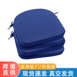 跨境出口室外防水U型藤椅軟包弧形椅子墊馬蹄形四季家用海綿坐墊