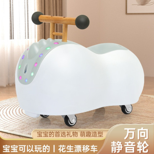 兒童花生霤霤車寶寶禮物防側翻網紅滑行扭扭車0-3嬰兒平衡車