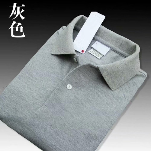 夏裝法國魚仔翻領純色短袖POLO衫男寬松大碼保羅短袖T恤衫