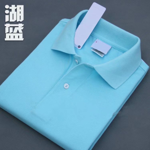 夏裝法國魚仔翻領純色短袖POLO衫男寬松大碼保羅短袖T恤衫