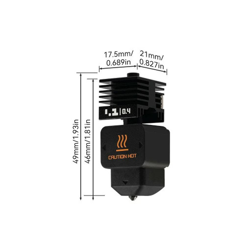 拓竹新款H2D熱端硬化鋼噴嘴 0.2/0.4/0.6/0.8mm
