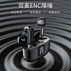 爆款藍牙耳機6麥降噪運動半入耳式無線耳機超長續航anc+enc