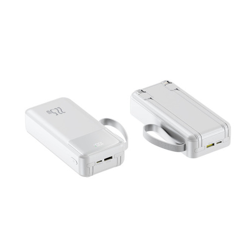 商務PD超級快充數顯自帶線充電寶30000安培行動電源