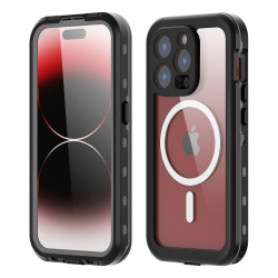 適用iPhone15 Pro max手機殼透明全包MagSafe磁吸蘋果手機防水殼