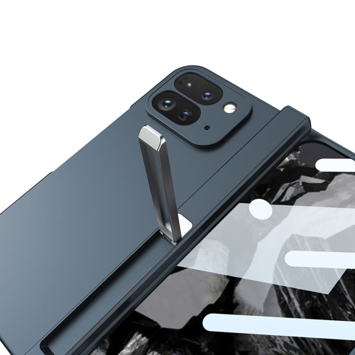 適用Google Pixel 9 Pro Fold 手機殼摺疊螢幕支架純色磨砂硬殼