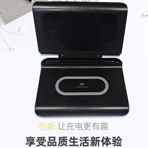 多功能分體時鍾無線充三合一 桌面分體閙鍾無線充 連體三合一時鍾