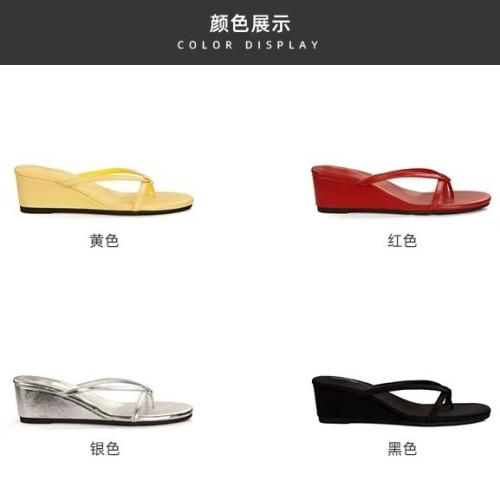 【sheii蘇茵茵】同款6cm坡跟拖~厚底增高夾趾人字拖女涼拖鞋夏季