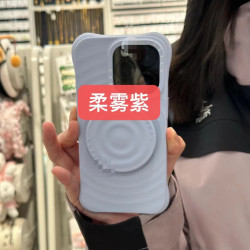 精緻版純色波漾殼適用iPhone16pro蘋果15手機殼趙露思磁吸防摔14