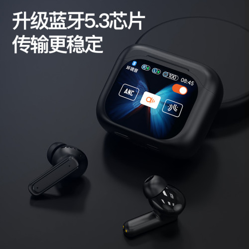 BY16藍牙耳機彩色螢幕顯示ANC ENC降噪 AI智能翻譯語言APP144語種互譯