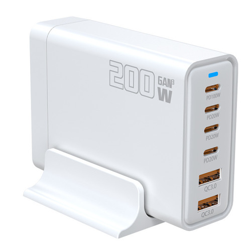 多口充電器200W氮化鎵適用超級閃充器6口快充PD100W20W USB18W