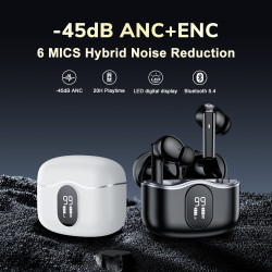 伽德仕M18外顯屏無線藍牙耳機降噪混合餽ANC+ENC深度降噪半入耳式
