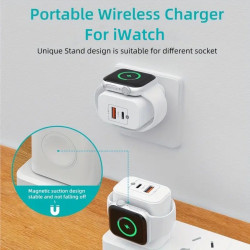 適用蘋果手錶無線充電器iwatch磁吸充電A口C口iPhone手機DP快充頭