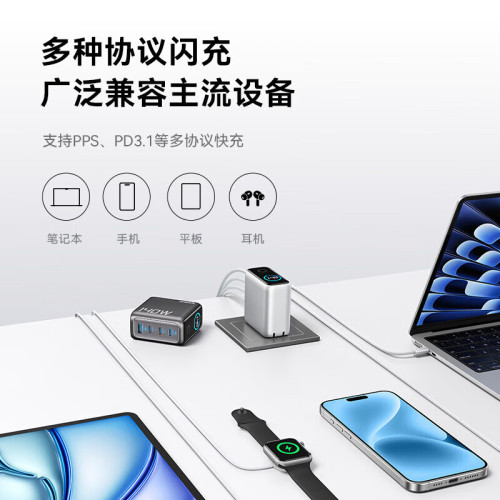 ANKER安克140W充電器充電線套裝 智能雙視窗氮化鎵B2697