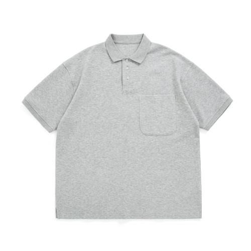 TRS男裝|24SS日系涼感空氣層珠地cityboy寬松廓形polo衫短袖T恤男