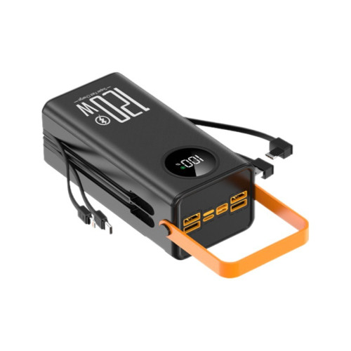 120W超級快充自帶線充電寶10萬安培大容量戶外露營燈行動電源