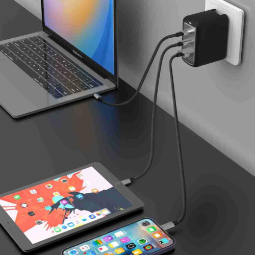 可65w充電頭通多口快充充電頭pd快充頭可攜式多設備