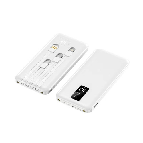 手機支架自帶線充電寶20000安培大容量可攜式行動電源禮品