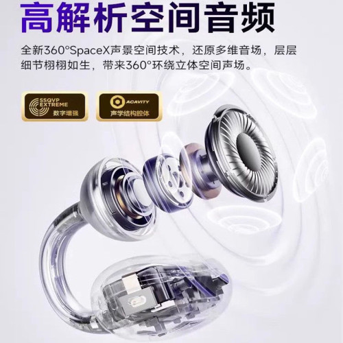 2024新款M91耳夾式柏林ANC降噪氣骨傳導運動不入耳無線藍牙耳機
