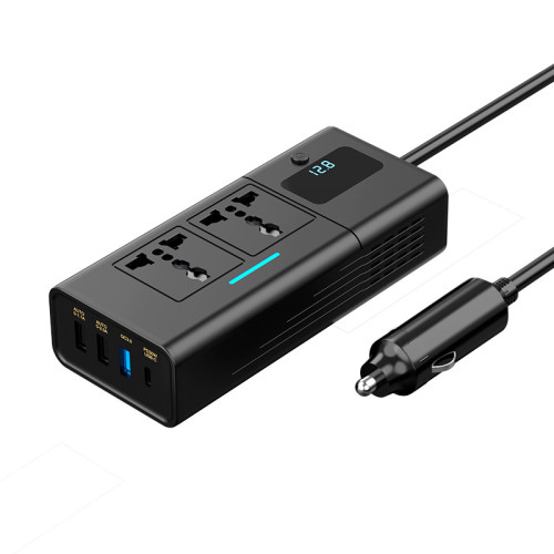 升級200w車載逆變器 12v轉110V插座pd快充usb電源轉換器12V轉220V