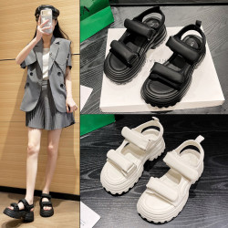 2025新款涼鞋女厚底夏季時尚網紅女生休閒鞋子一件代髮