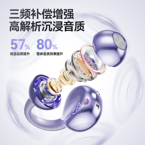 球形耳夾藍牙耳機 M91耳夾式OWS不入耳開放式夾耳藍牙耳機