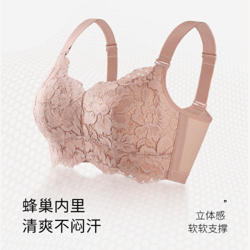 內衣女大胸顯小薄款防下垂收副乳無鋼圈縮胸神器大碼調整型文胸罩