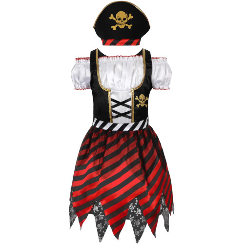 cosplay萬聖節加勒比海盜角色扮演裝扮套裝兒童海盜服裝裙