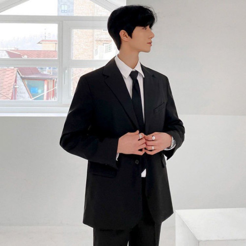 男士DK製服套裝夏季潮流小西裝外套西服港風痞帥職業休閒外套上衣