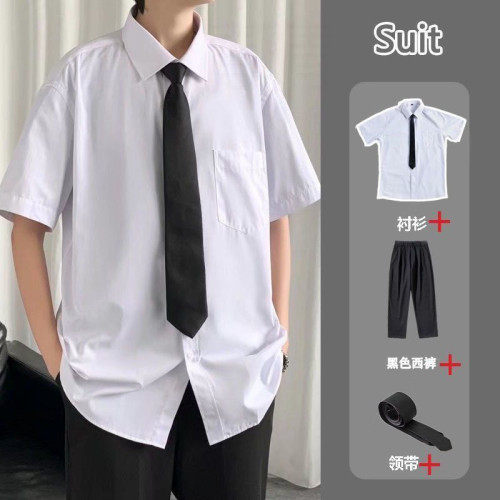 男士DK製服套裝夏季潮流小西裝外套西服港風痞帥職業休閒外套上衣
