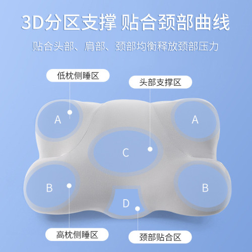 記憶枕頭頸椎記憶棉枕芯睡眠人體工學記憶枕芯護頸枕睡眠飛機枕
