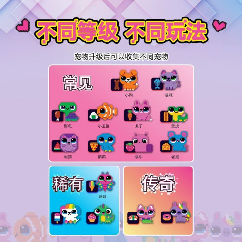 spinmaster比斯精霛正版電子寵物機遊戯經典懷舊寵物喂養解壓玩具