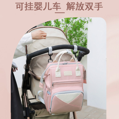 外貿批髮母嬰包多功能時尚休閒防潑水媽咪包外出遛娃大容量背包