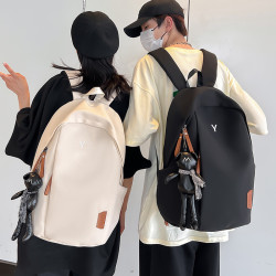 新款雙肩包女大容量學生書包男休閒時尚多功能旅行包