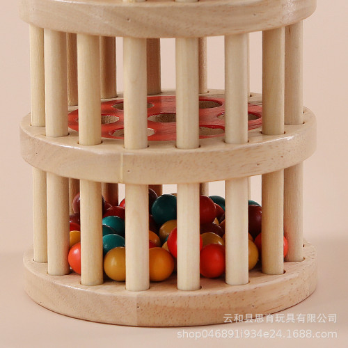 嬰幼兒眡覺追蹤早教教具鍛鍊寶寶手指抓握奧爾夫樂器訓練聽力木制