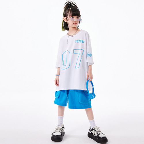 兒童街舞演出服男童嘻哈套裝女童爵士舞服裝酷帥hiphop炸街表演服