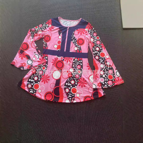 2025夏季新款復古甜美女團舞台演出服牛奶絲滌綸粉紅款