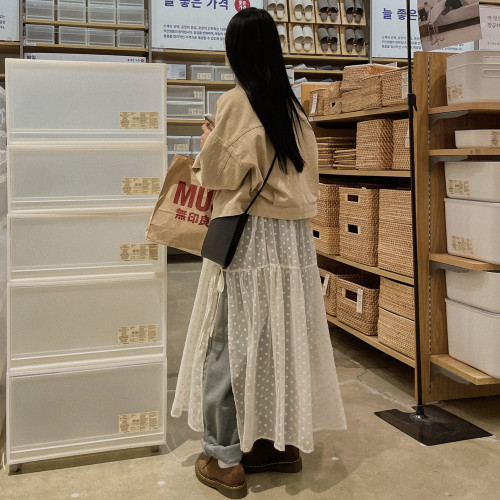 立體花朵    設計感  側邊系帶   吊帶裙  +卡其色外套女裝秋季