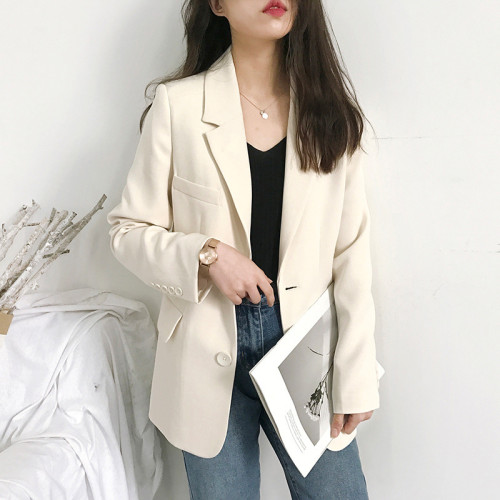 粉色春季2023新款韓版西裝外套女港味薄款氣質新款休閒韓版百搭女