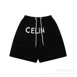 天花板C家23夏季新款前印英文字母印花 男女同款寬松休閒運動短褲