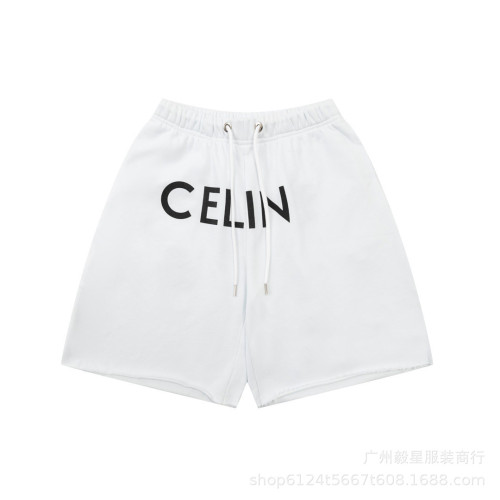 天花板C家23夏季新款前印英文字母印花 男女同款寬松休閒運動短褲