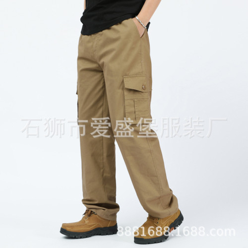 春秋季中年男士休閒褲爸爸裝長褲子中老年人寬松工作加大碼運動褲