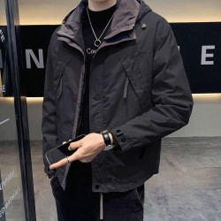 春秋季2023新款外套男潮牌連帽沖鋒衣男裝上衣服休閒工裝男士夾克