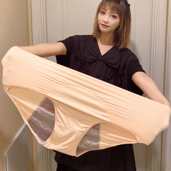 女生理內褲月經期防漏中高腰孔姨媽衛生褲大碼200-300斤